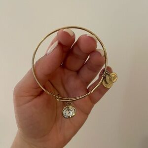 Alex & Ani Diamond Charm Bangle Bracelet